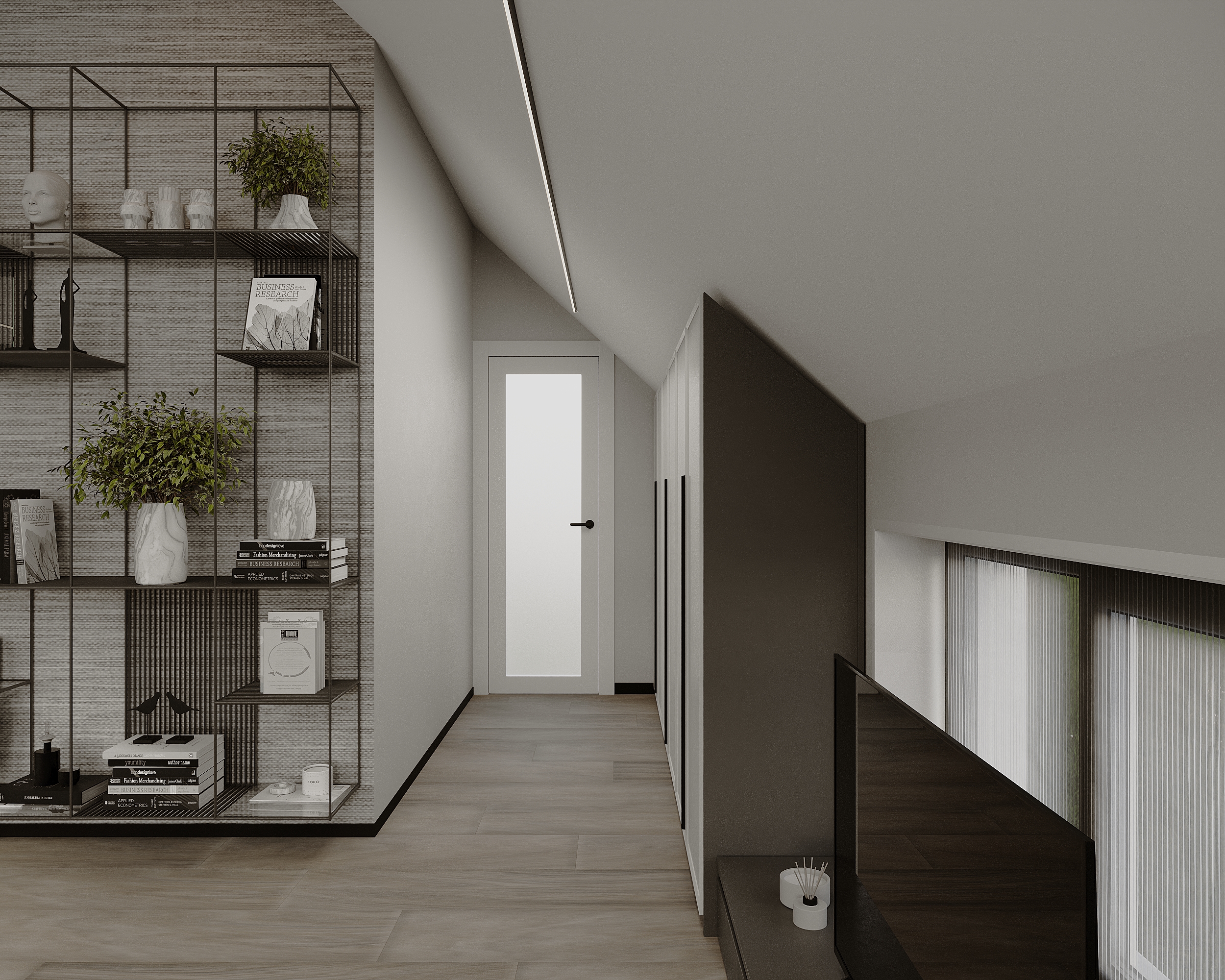 Design interior pentru o mansardă la casă particulară